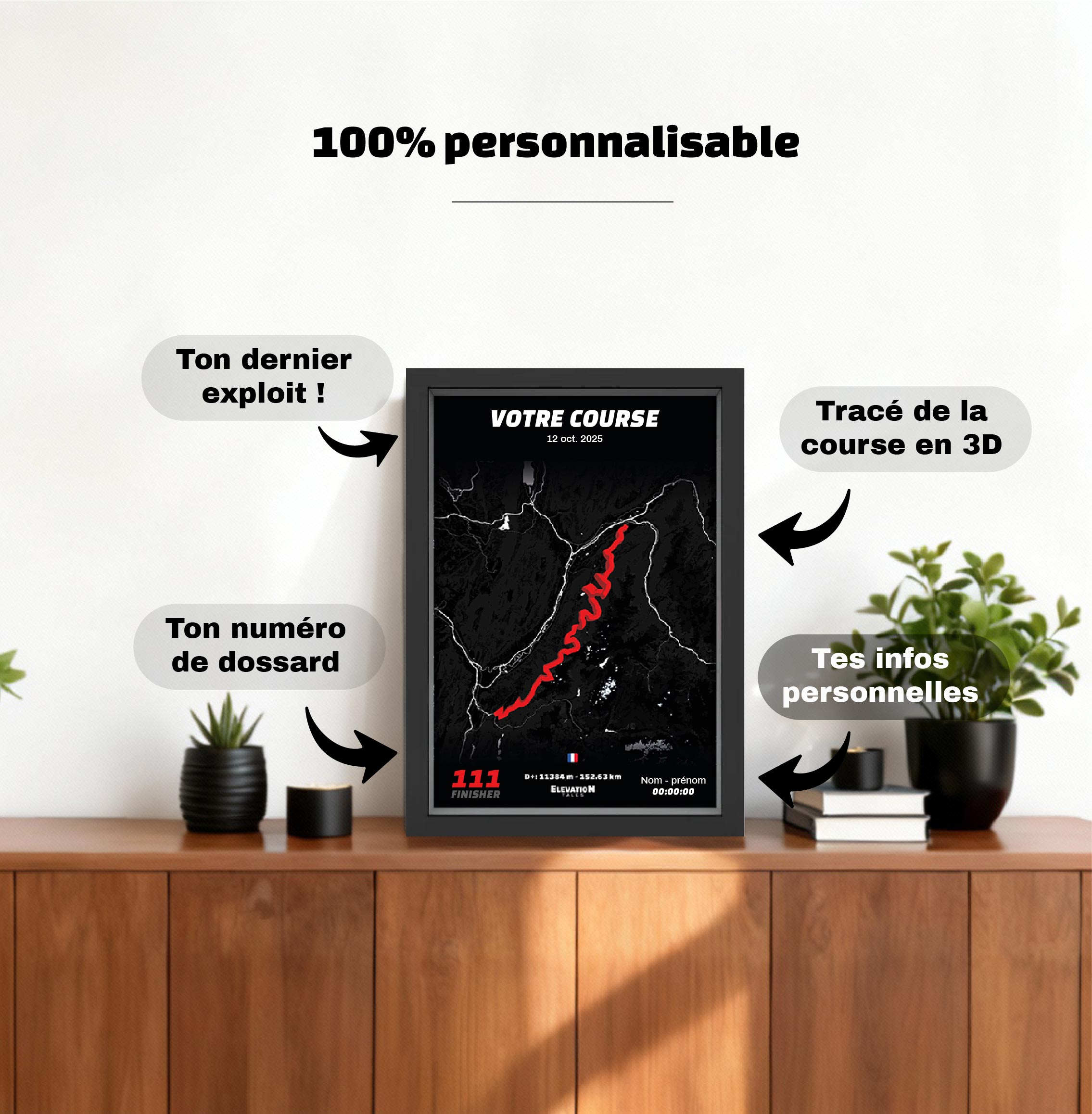 Elevation Tales - Cadre souvenir Running